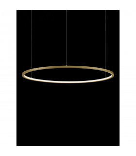 Tarquin Integrated LED Pendant Ceiling Light Brushed Gold Aluminium LED 48W 2592Lm 3000K-2