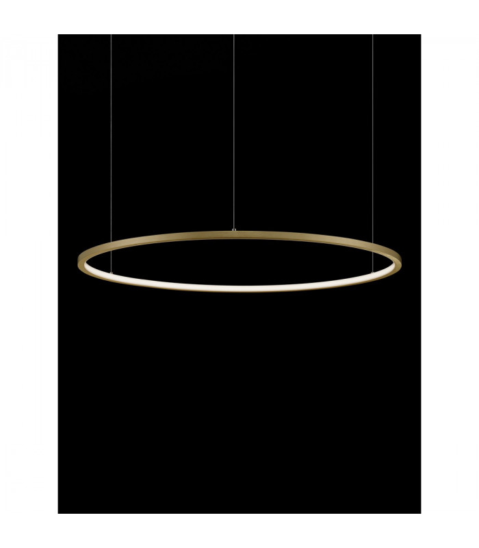 Tarquin Integrated LED Pendant Ceiling Light Brushed Gold Aluminium LED 48W 2592Lm 3000K-2