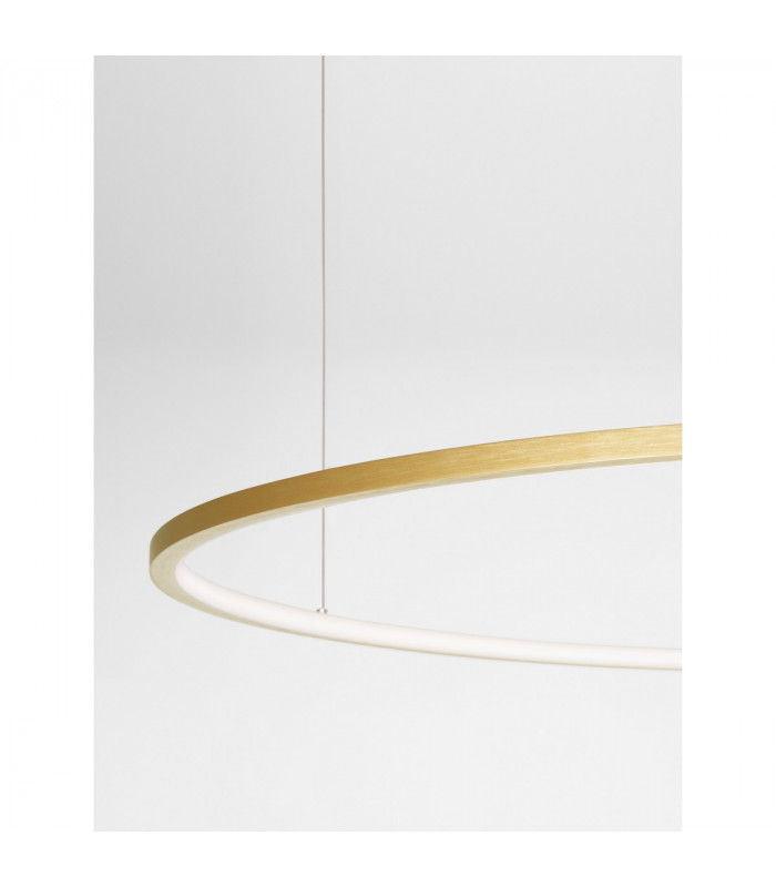Tarquin Integrated LED Pendant Ceiling Light Brushed Gold Aluminium LED 58W 3132Lm 3000K-6