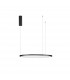 Tarquin Integrated LED Pendant Ceiling Light Sandy Black Aluminium LED 36W 1980Lm 3000K-3