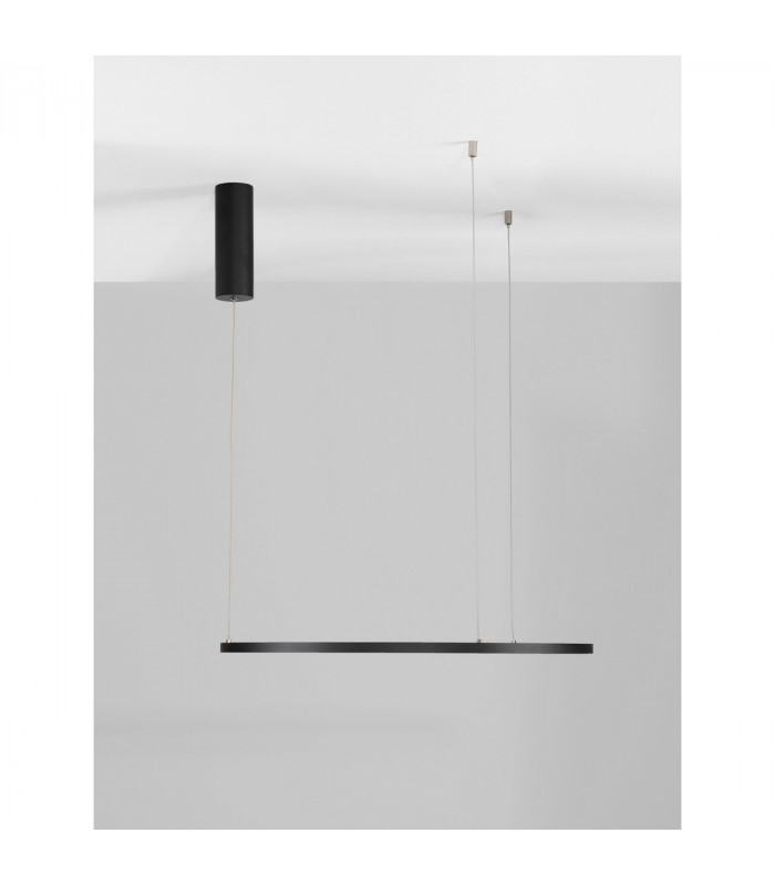 Tarquin Integrated LED Pendant Ceiling Light Sandy Black Aluminium LED 36W 1980Lm 3000K-7