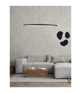 Tarquin Integrated LED Pendant Ceiling Light Sandy Black Aluminium LED 48W 2592Lm 3000K-2