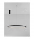 Tarquin Integrated LED Pendant Ceiling Light Sandy Black Aluminium LED 48W 2592Lm 3000K-4