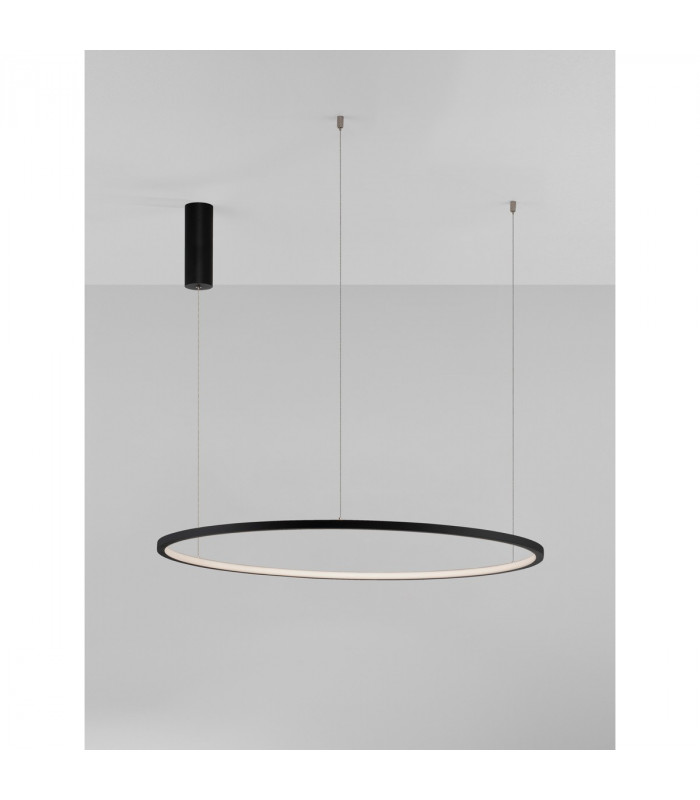 Tarquin Integrated LED Pendant Ceiling Light Sandy Black Aluminium LED 48W 2592Lm 3000K-4