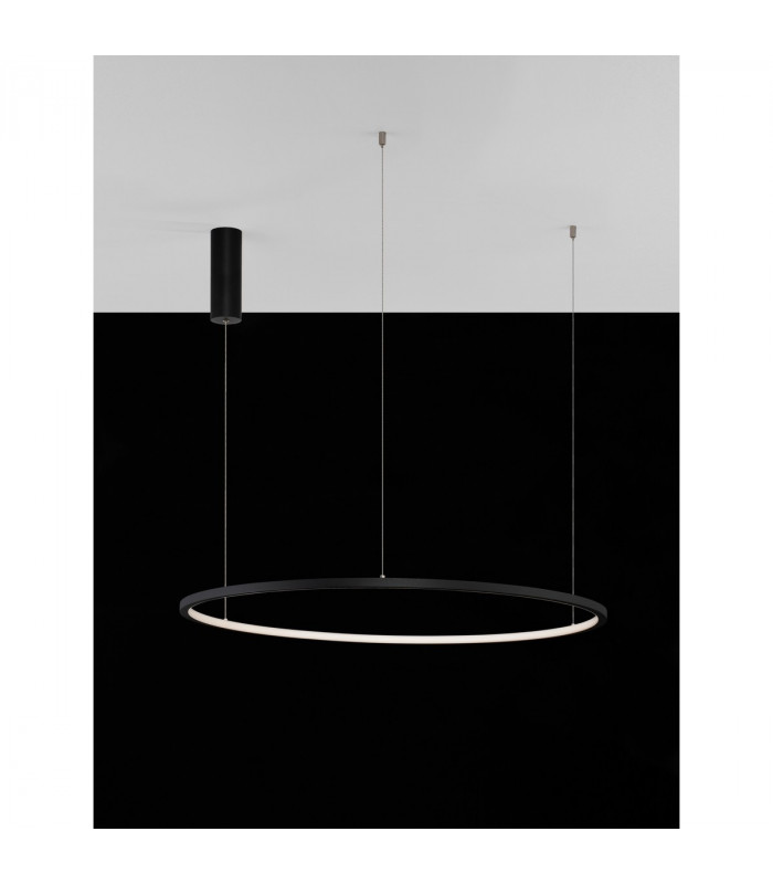 Tarquin Integrated LED Pendant Ceiling Light Sandy Black Aluminium LED 48W 2592Lm 3000K-6