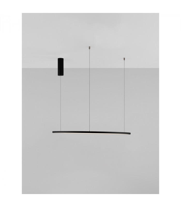 Tarquin Integrated LED Pendant Ceiling Light Sandy Black Aluminium LED 48W 2592Lm 3000K-8