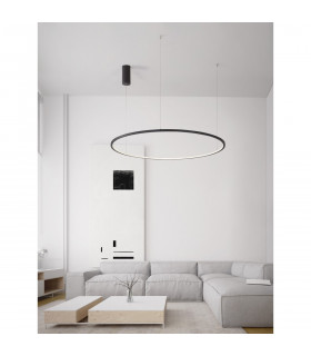 Tarquin Integrated LED Pendant Ceiling Light Sandy Black Aluminium LED 58W 3132Lm 3000K-2