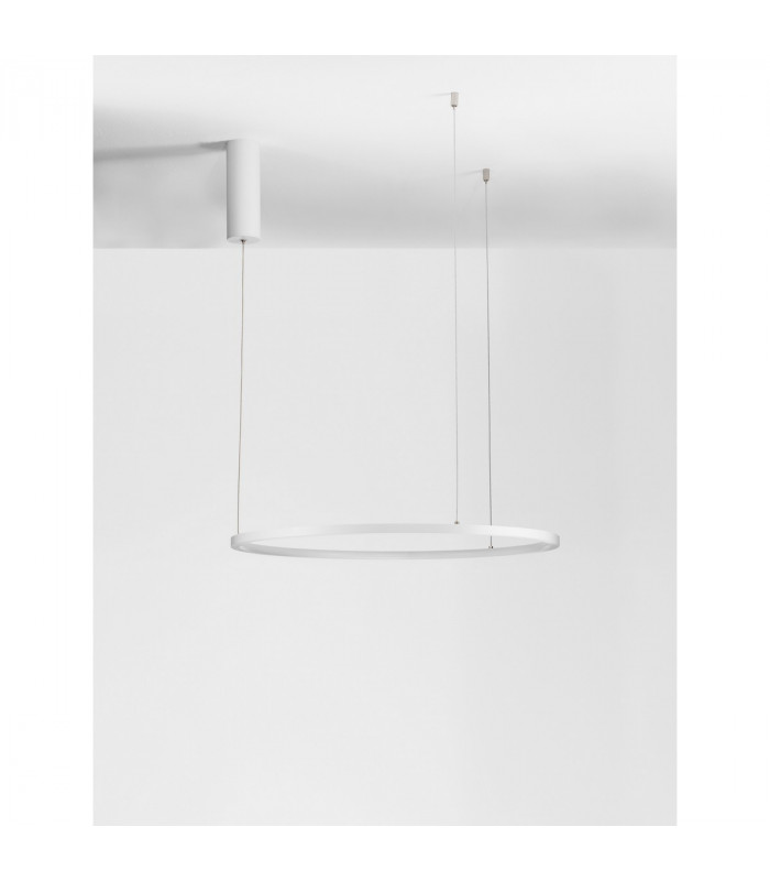 Tarquin Integrated LED Pendant Ceiling Light Sandy White Aluminium LED 36W 1980Lm 3000K-3