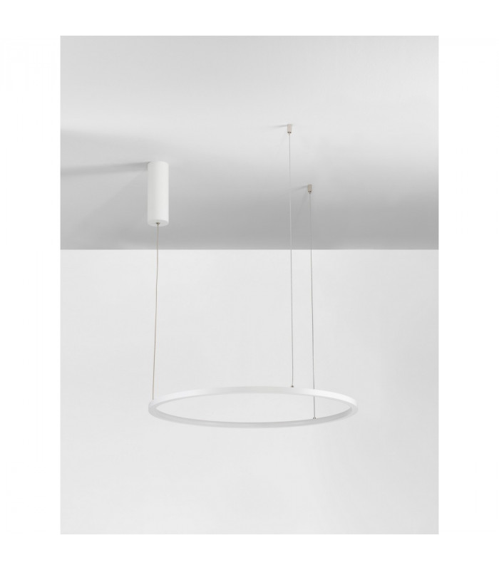 Tarquin Integrated LED Pendant Ceiling Light Sandy White Aluminium LED 36W 1980Lm 3000K-5