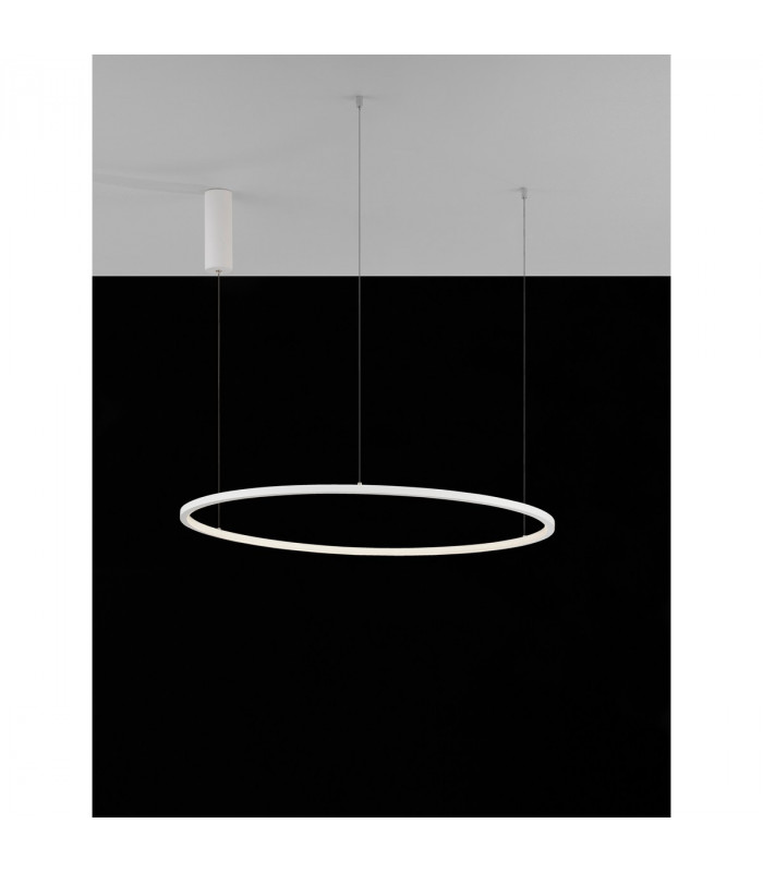 Tarquin Integrated LED Pendant Ceiling Light Sandy White Aluminium LED 48W 2592Lm 3000K-2