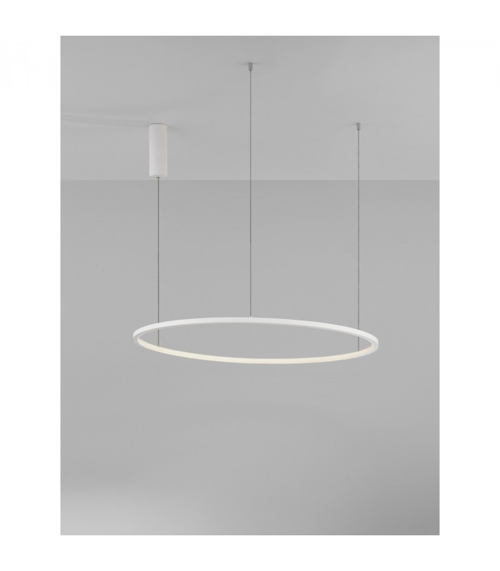 Tarquin Integrated LED Pendant Ceiling Light Sandy White Aluminium LED 48W 2592Lm 3000K-3