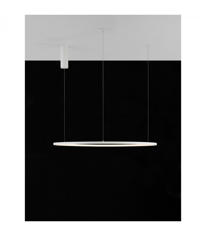 Tarquin Integrated LED Pendant Ceiling Light Sandy White Aluminium LED 48W 2592Lm 3000K-6