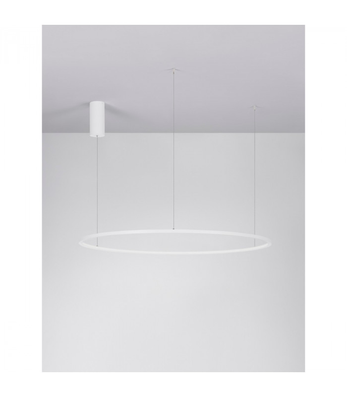 Tarquin Integrated LED Pendant Ceiling Light Sandy White Aluminium LED 58W 3132Lm 3000K-3