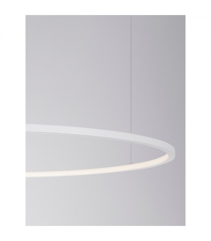 Tarquin Integrated LED Pendant Ceiling Light Sandy White Aluminium LED 58W 3132Lm 3000K-4