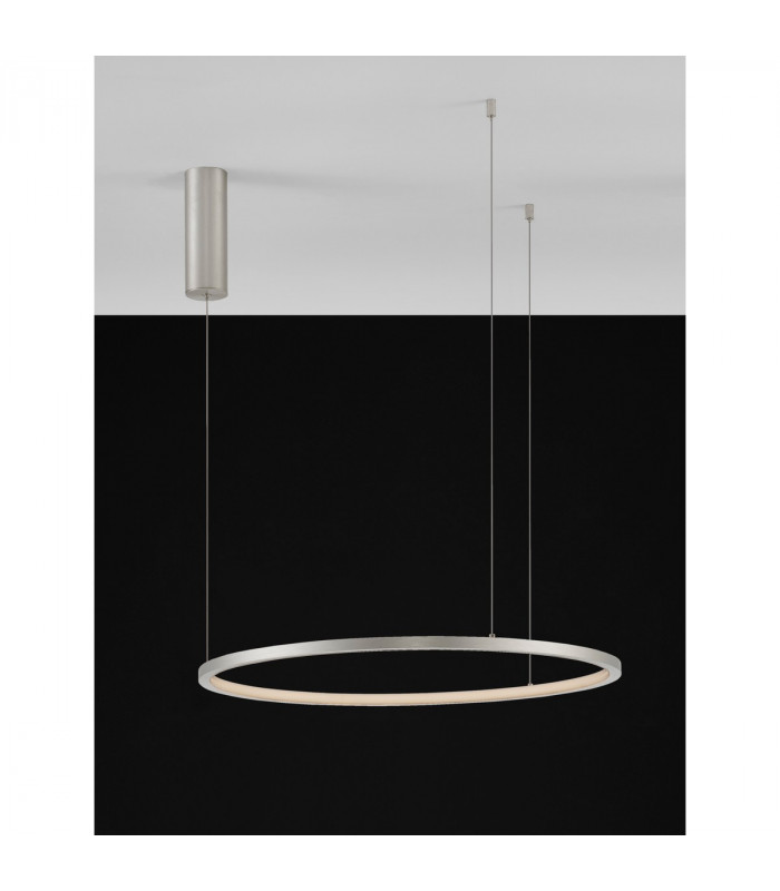 Tarquin Integrated LED Pendant Ceiling Light Champagne Silver Aluminium LED 36W 1980Lm 3000K-2