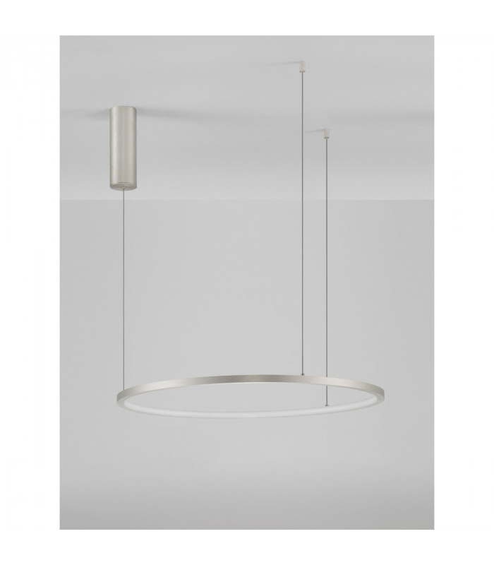 Tarquin Integrated LED Pendant Ceiling Light Champagne Silver Aluminium LED 36W 1980Lm 3000K-3