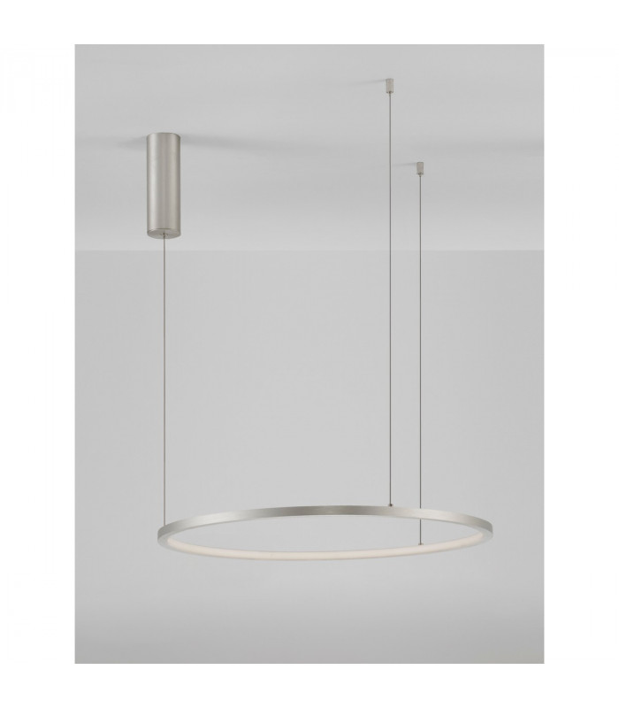 Tarquin Integrated LED Pendant Ceiling Light Champagne Silver Aluminium LED 36W 1980Lm 3000K-4