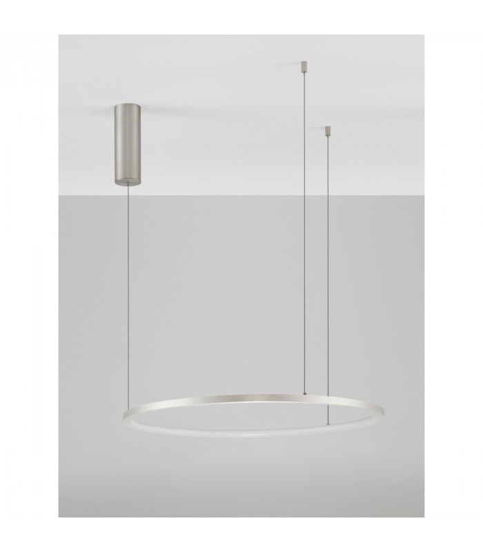 Tarquin Integrated LED Pendant Ceiling Light Champagne Silver Aluminium LED 36W 1980Lm 3000K-5