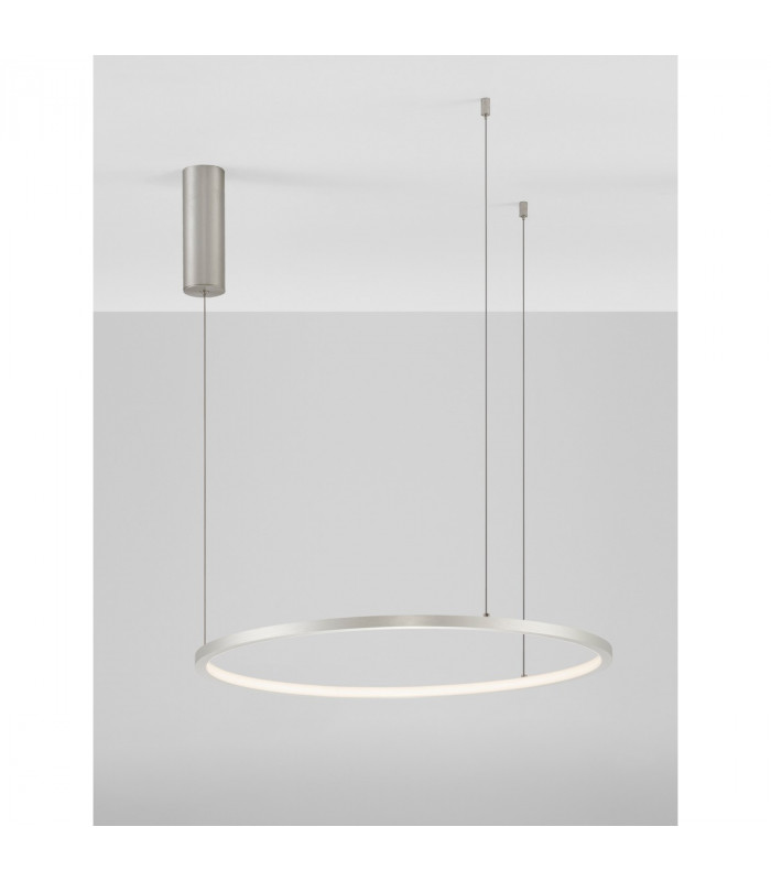 Tarquin Integrated LED Pendant Ceiling Light Champagne Silver Aluminium LED 36W 1980Lm 3000K-6