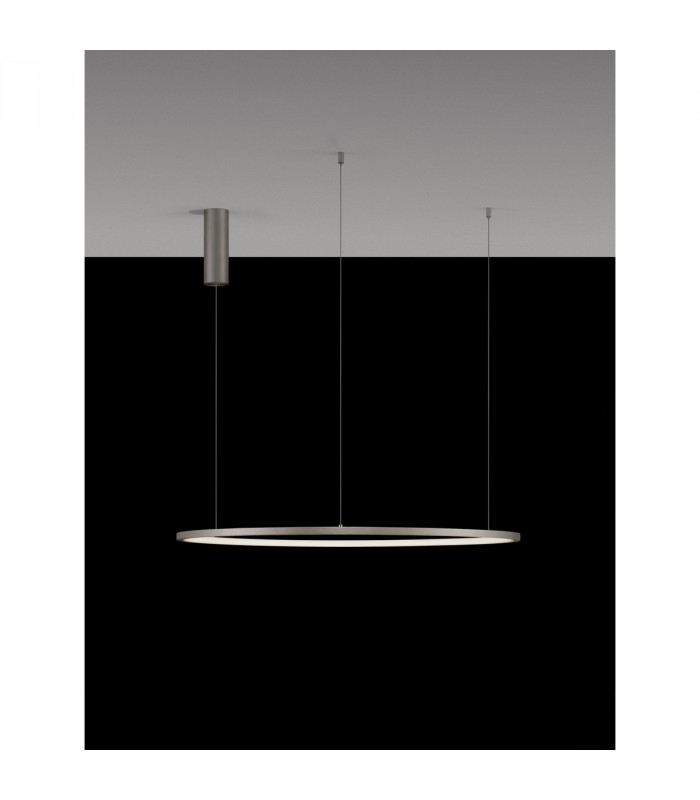 Tarquin Integrated LED Pendant Ceiling Light Champagne Silver Aluminium LED 48W 2592Lm 3000K-2