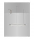 Tarquin Integrated LED Pendant Ceiling Light Champagne Silver Aluminium LED 48W 2592Lm 3000K-3