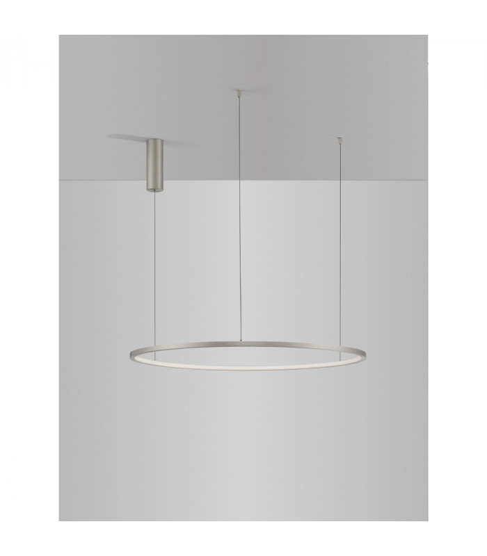 Tarquin Integrated LED Pendant Ceiling Light Champagne Silver Aluminium LED 48W 2592Lm 3000K-3