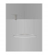 Tarquin Integrated LED Pendant Ceiling Light Champagne Silver Aluminium LED 48W 2592Lm 3000K-4