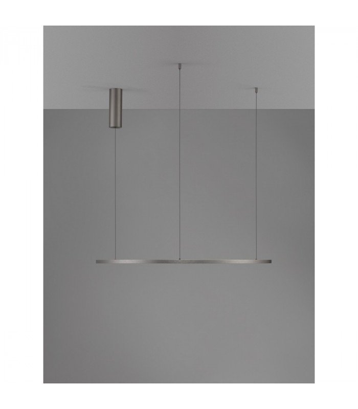 Tarquin Integrated LED Pendant Ceiling Light Champagne Silver Aluminium LED 48W 2592Lm 3000K-5
