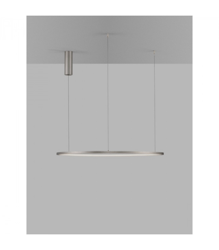Tarquin Integrated LED Pendant Ceiling Light Champagne Silver Aluminium LED 48W 2592Lm 3000K-6