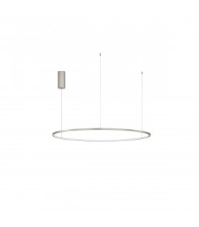 Tarquin Integrated LED Pendant Ceiling Light Champagne Silver Aluminium LED 58W 3132Lm 3000K-1