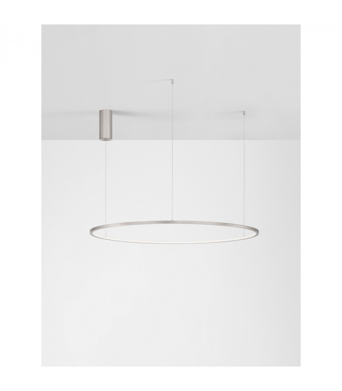 Tarquin Integrated LED Pendant Ceiling Light Champagne Silver Aluminium LED 58W 3132Lm 3000K-4