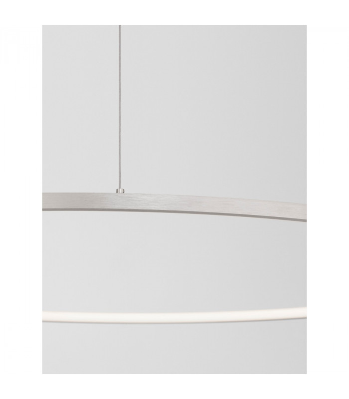 Tarquin Integrated LED Pendant Ceiling Light Champagne Silver Aluminium LED 58W 3132Lm 3000K-5