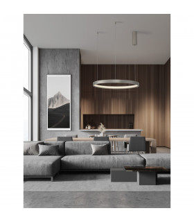 Perrine Integrated LED Pendant Ceiling Light Champagne Silver Aluminium LED 42W 1512Lm 3000K-2