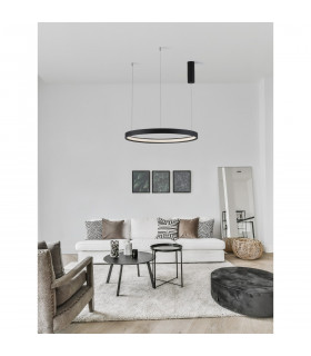 Perrine Integrated LED Pendant Ceiling Light Brushed Black Aluminium LED 42W 1512Lm 3000K-2