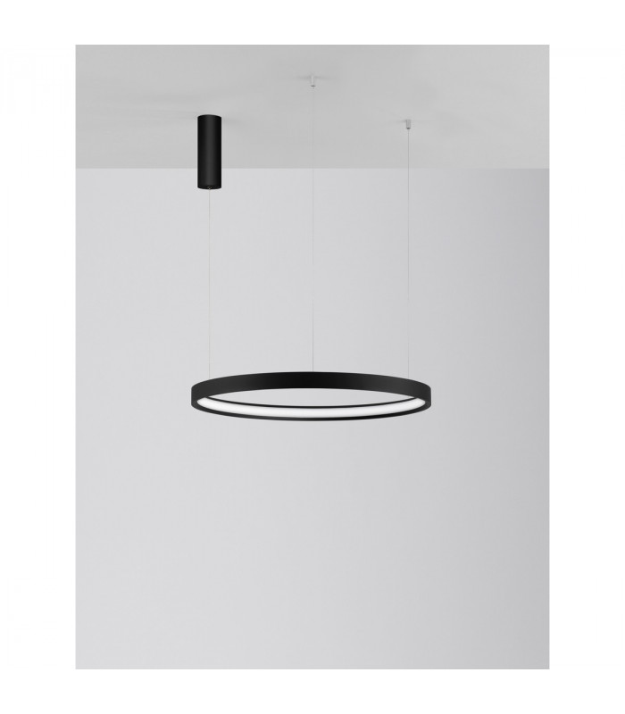 Perrine Integrated LED Pendant Ceiling Light Brushed Black Aluminium LED 42W 1512Lm 3000K-4