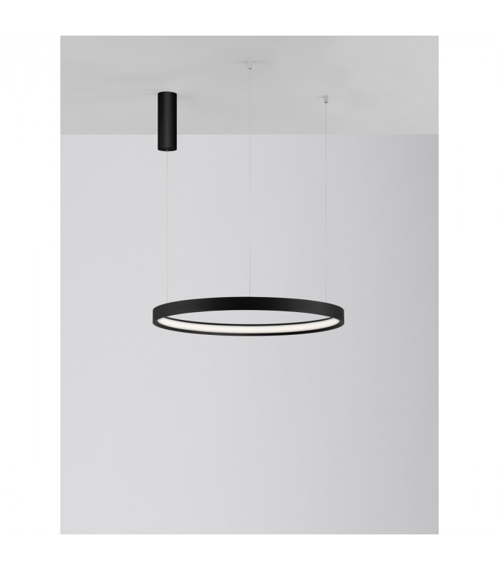 Perrine Integrated LED Pendant Ceiling Light Brushed Black Aluminium LED 42W 1512Lm 3000K-5