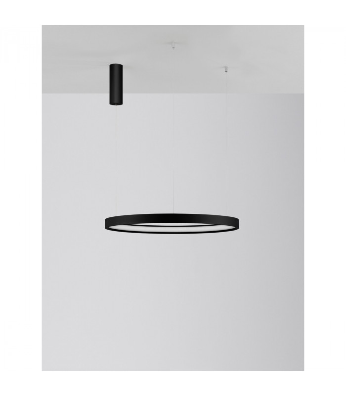 Perrine Integrated LED Pendant Ceiling Light Brushed Black Aluminium LED 42W 1512Lm 3000K-6