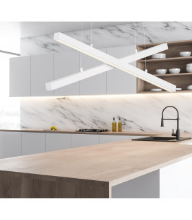 X-Line Integrated LED Pendant Ceiling Light Sandy White Aluminium LED 40W 230V 1427Lm 3000KI-2