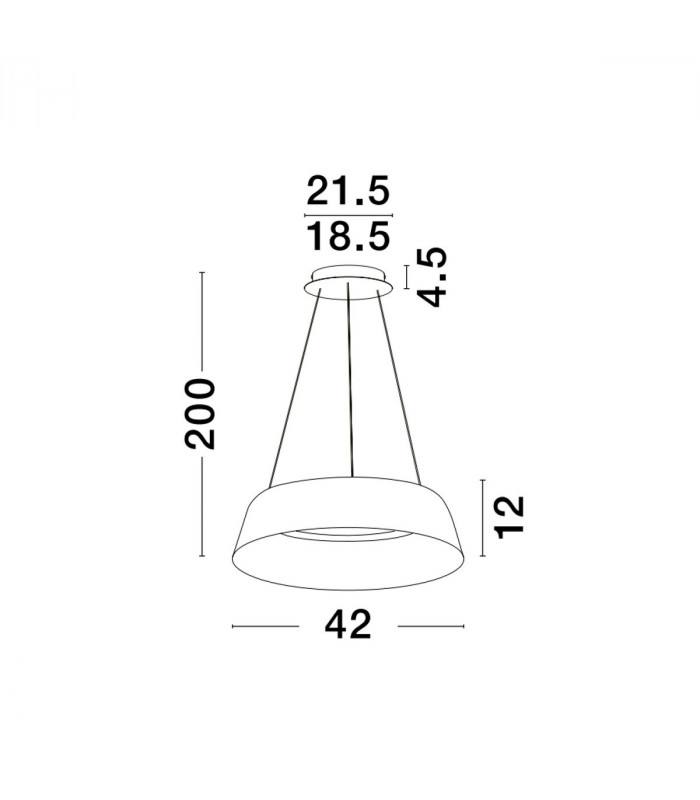 Alba Integrated LED Pendant Ceiling Light Sandy White Aluminium Outside Champaign Gold Inside LED 40W 1645Lm 3000K-3