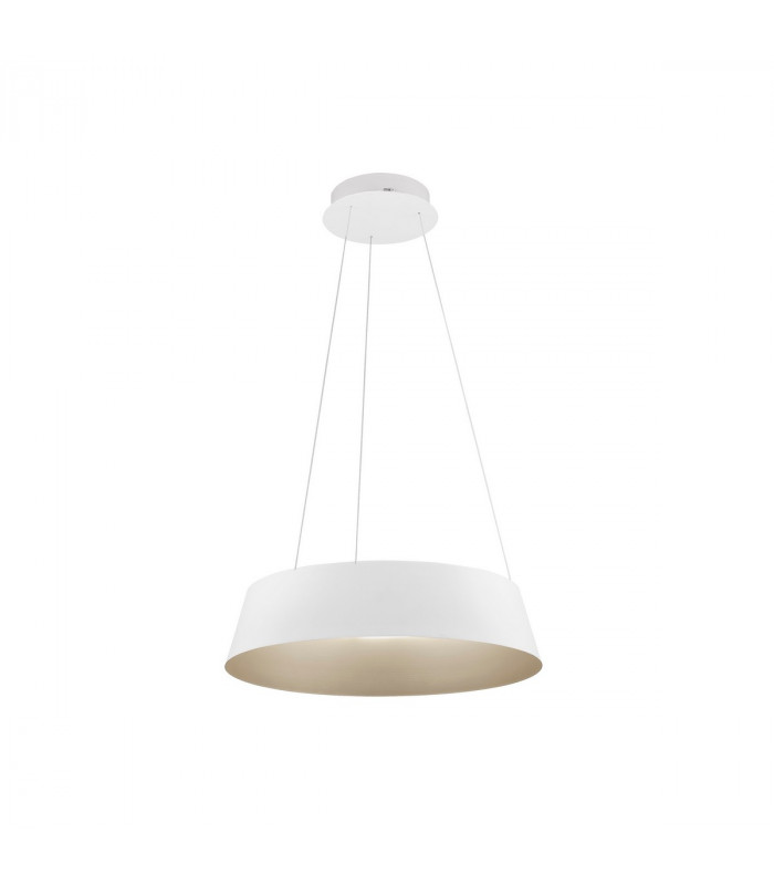 Alba Integrated LED Pendant Ceiling Light Sandy White Aluminium Outside Champaign Gold Inside LED 50W 2196Lm 3000K-1