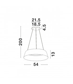 Alba Integrated LED Pendant Ceiling Light Sandy White Aluminium Outside Champaign Gold Inside LED 50W 2196Lm 3000K-2