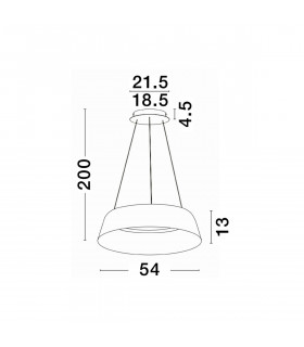 Alba Integrated LED Pendant Ceiling Light Sandy Black Aluminium Outside Champaign Gold Inside LED 50W 2196Lm 3000K-2