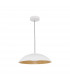 Glim Integrated LED Pendant Ceiling Light Sandy White Outside Natural Wood Inside Aluminium LED 47W 2015Lm 3000K-1