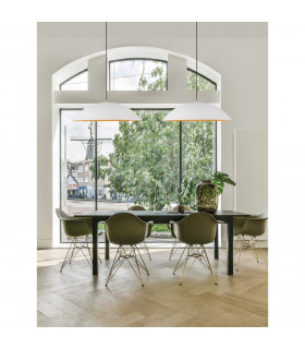 Glim Integrated LED Pendant Ceiling Light Sandy White Outside Natural Wood Inside Aluminium LED 47W 2015Lm 3000K-2