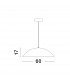 Glim Integrated LED Pendant Ceiling Light Sandy White Outside Natural Wood Inside Aluminium LED 47W 2015Lm 3000K-3