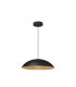 Glim Integrated LED Pendant Ceiling Light Sandy Black Outside Natural Wood Inside Aluminium LED 47W 2015Lm 3000K-1