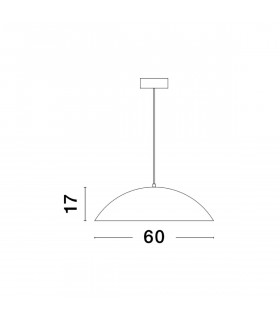 Glim Integrated LED Pendant Ceiling Light Sandy Black Outside Natural Wood Inside Aluminium LED 47W 2015Lm 3000K-2