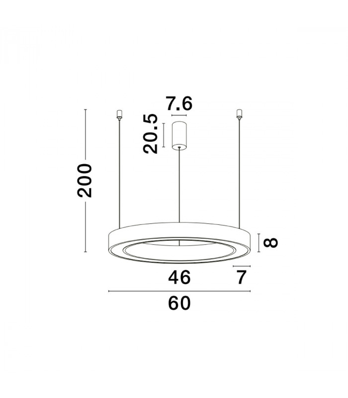 Morbido Integrated LED Pendant Ceiling Light Sandy White Aluminium LED 50W 2733Lm 2700K - 4000K + Remote Control-2