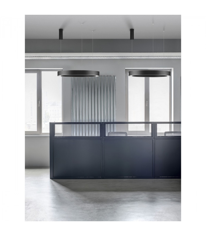Morbido Integrated LED Pendant Ceiling Light Sandy Black Aluminium LED 60W 3116Lm 2700K - 4000K + Remote Control-2