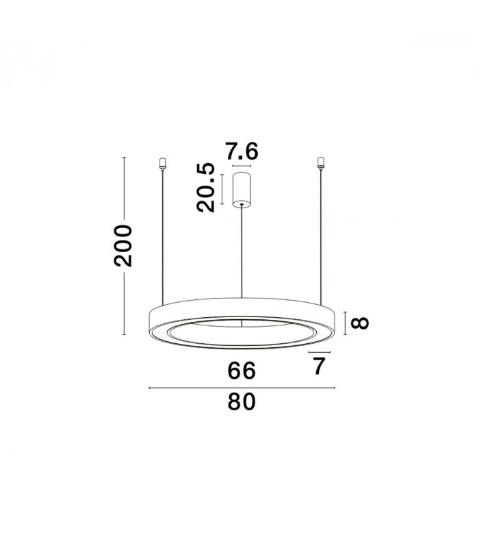 Morbido Integrated LED Pendant Ceiling Light Sandy Black Aluminium LED 60W 3116Lm 2700K - 4000K + Remote Control-3